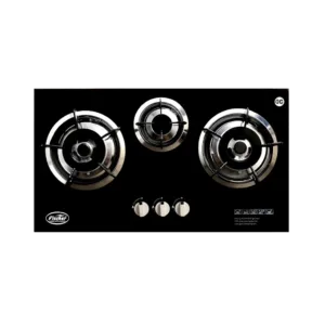 imported Kitchen Hob with a stylish black knob, glass top finish, and a sleek design.