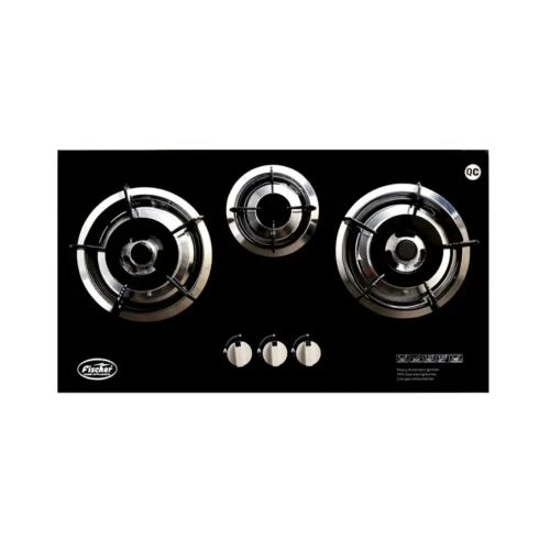 imported Kitchen Hob with a stylish black knob, glass top finish, and a sleek design.