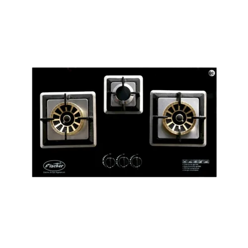 Update your kitchen with this square glass-top 3-burner hob, featuring a mesmerizing blue flame, automatic ignition, and sleek metal knobs. Embrace modern elegance and experience the ease of effortless cooking with this stylish and efficient appliance.