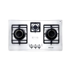 Upgrade your kitchen with this modern Square Pan Support Stainless Steel Hob featuring Imported Chinese Burners. Crafted from non-magnetic stainless steel, this 3-burner stove combines style with efficiency for a contemporary cooking experience.