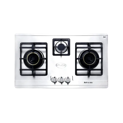 Upgrade your kitchen with this modern Square Pan Support Stainless Steel Hob featuring Imported Chinese Burners. Crafted from non-magnetic stainless steel, this 3-burner stove combines style with efficiency for a contemporary cooking experience.