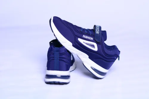 Image of Unisex Bubble Space Sneakers, a futuristic footwear design combining laces and Velcro for a versatile and stylish look, suitable for all genders.