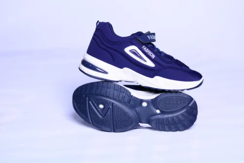 Image of Unisex Bubble Space Sneakers, a futuristic footwear design combining laces and Velcro for a versatile and stylish look, suitable for all genders.