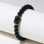 Natural Stone Bracelet Unisex Zodiac Signs Stretchable Beaded Bracelet for Men and Women Jewelry Gift