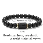 Natural Stone Bracelet Unisex Zodiac Signs Stretchable Beaded Bracelet for Men and Women Jewelry Gift