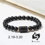 Natural Stone Bracelet Unisex Zodiac Signs Stretchable Beaded Bracelet for Men and Women Jewelry Gift