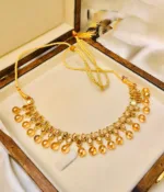 Radiant Kundan Choker Set in White and Golden (1)