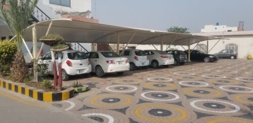 Tensile Fabric car parking Shed in Pakistan to protect your valuable vehicle from Sun and Rain