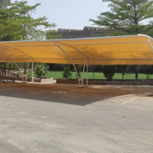 Discover the modern solution for car parking with our elegant tensile fabric car parking shed. Offering functionality and style, our innovative design provides shelter and protection for your vehicle while adding a touch of sophistication to any environment.