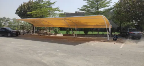 Discover the modern solution for car parking with our elegant tensile fabric car parking shed. Offering functionality and style, our innovative design provides shelter and protection for your vehicle while adding a touch of sophistication to any environment.