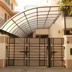 Front House modern shed Design & Polycarbonate sheet for Gates