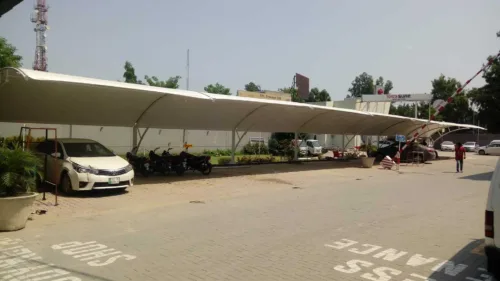 Looking for the latest prices of car parking shades in Pakistan for 2024? Explore the newest rates for car parking shades in Pakistan. This car parking has a tensile fabric top membrane that protects against sun and rain protection without compromising durability